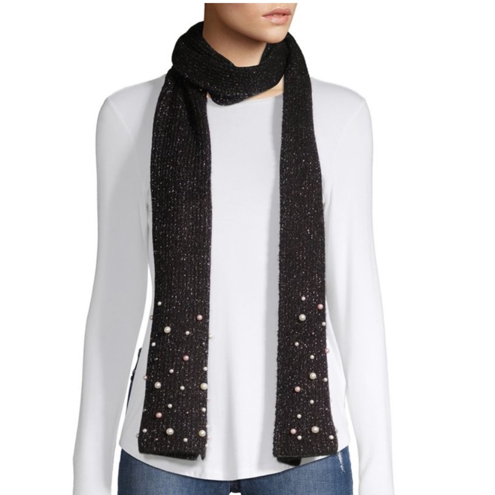 Karl Lagerfeld Paris Faux Pearl Scarf